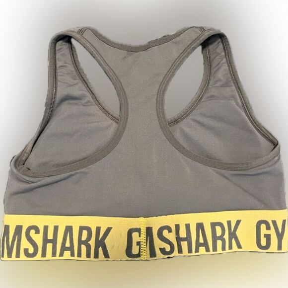 Gymshark Fit Seamless Sports Bra - Charcoal/Yellow - Small - Picture 2 of 3
